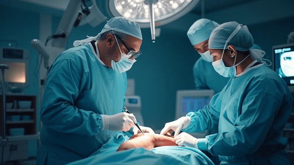Dr Varma performing arthroscopic shoulder surgery using 4K equipment